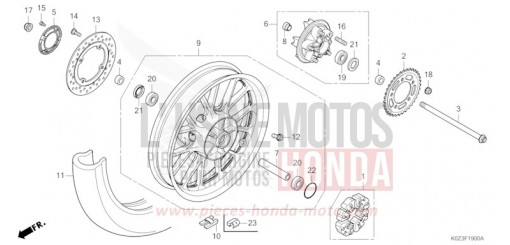 ROUE ARRIERE GB350SS de 2025